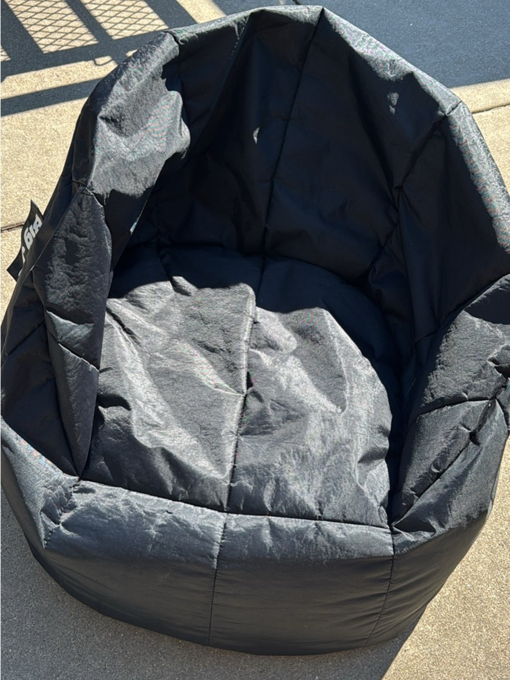 Big Joe Black Bean Bag Chair - Cozy Home Seating